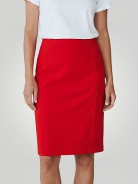 Tommy Hilfigure red front slit  pincel skirt